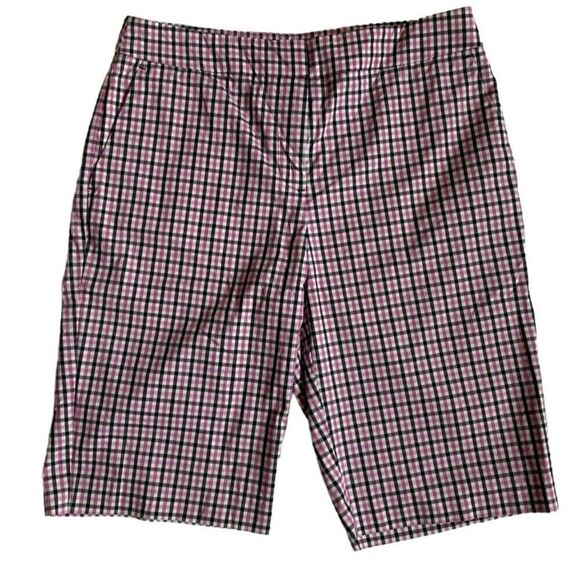 Jones New York Sport Plaid Shorts Stretchy Size 8 - Picture 1 of 14